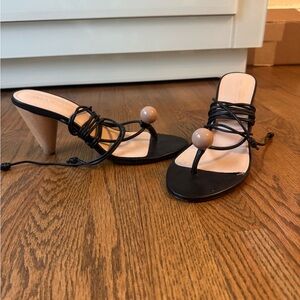 Ulla Johnson Black and Tan Heels